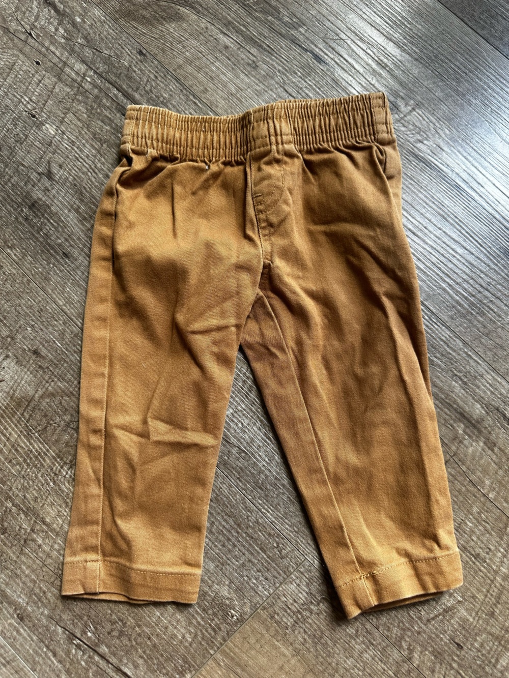 Kids Brown Elastic Waist Casual Bottoms